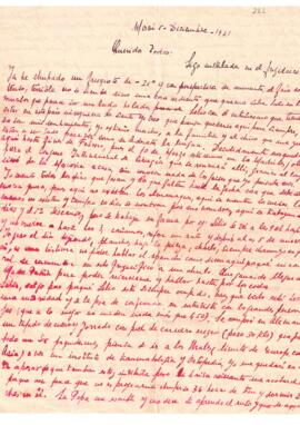 Carta de Cristina Monserrat del 5 de diciembre de 1931