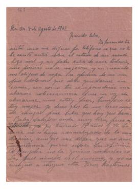 Carta de María Antonieta del 8 de agosto de 1942