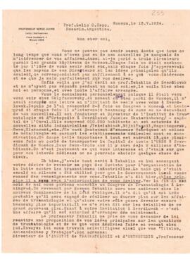 Carta de Serge Judine del 13 de mayo de 1934
