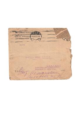 Sobre de carta del Dr. Lorenz Bohler. Posible fecha 1/12/31