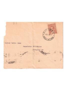 Sobre de carta enviada por Dick Edgar Ibarra Grasso