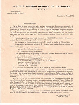 Carta del Dr. L. Mayer del 25 de abril de 1932