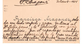 Tarjeta personal de Francisco Aragonés