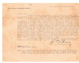 Carta de Emilio Pizarro Crespo del 29 de marzo de 1942