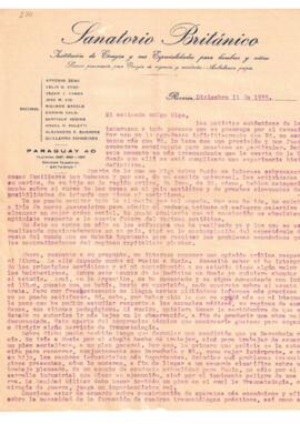 Carta de Lelio Zeno para Olga del 11 de diciembre de 1933
