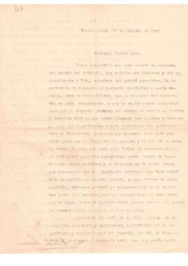 Carta del Dr. Héctor Marino del 12 de octubre de 1942