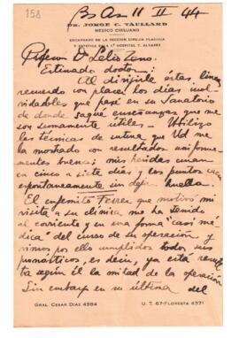 Carta del Dr. Jorge C. Taullard
