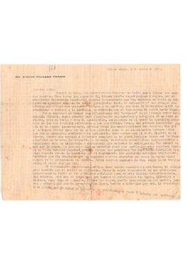 Carta de Emilio Pizarro Crespo del 9 de abril de 1942