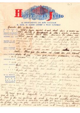 Carta de Chair para Lelio Zeno y Cristina Monserrat