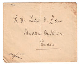 Sobre del Sanatorio Británico de Rosario