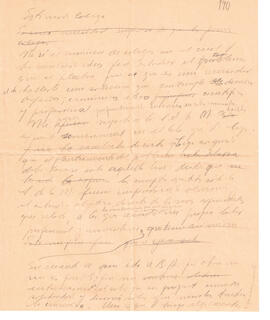 Carta manuscrita "Estimado colega"