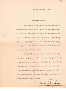 Carta de Héctor Marino del 19 de diciembre de 1938