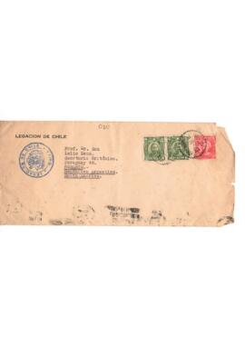 Sobre de la legación de Chile en China