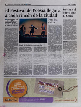 El Festival de Poesía llegará a cada rincón de la ciudad