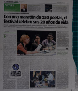 Con una maratón de 150 poetas, el festival celebró sus 20 años de vida