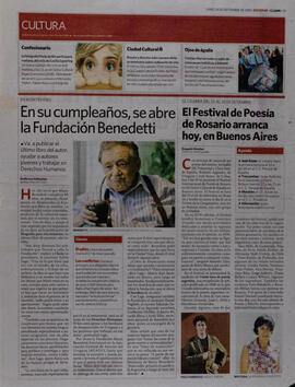 El festival de Poesía de Rosario arranca hoy, en Buenos Aires