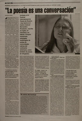 La poesía es una conversación