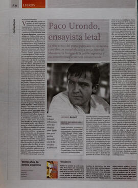 Paco Urondo, ensayista letal