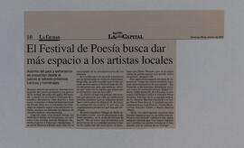 El Festival de Poesía busca dar más espacio a los artistas locales