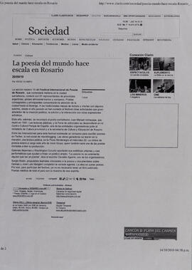 La poesía del mundo hace escala en Rosario