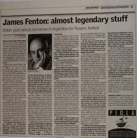 James Fenton: almost legendary stuff