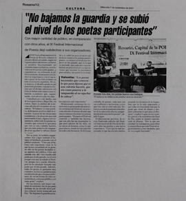 No bajamos la guardia y se subió el nivel de los poetas participantes.