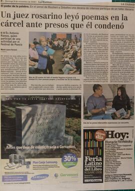 Un juez rosarino leyó poemas en la cárcel ante presos que él condenó