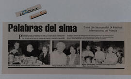 Palabras del alma. Cena de clausura del IX Festival de Poesía