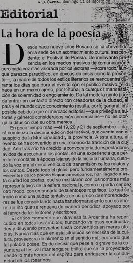 La hora de la poesía