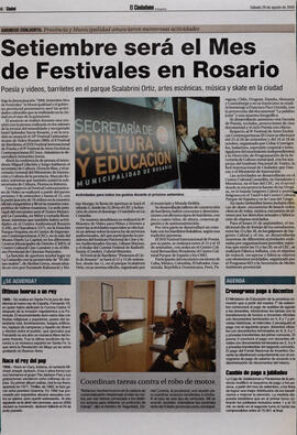 Setiembre será el Mes de Festivales en Rosario