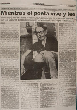 Mientras el poeta vive y lee