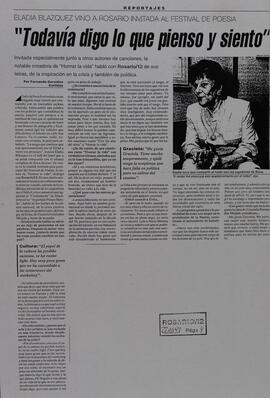 "Todavía digo lo que pienso y siento"