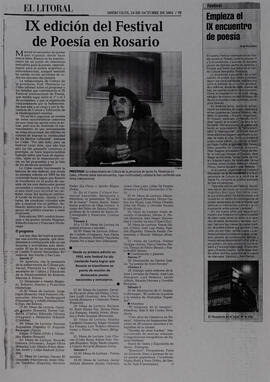 IX edición del Festival de Poesía en Rosario