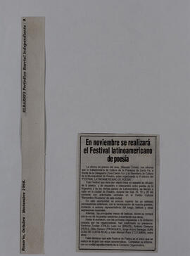 En noviembre se realizará el Festival latinoamericano de poesía