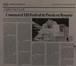 Comenzó el XII Festival de Poesía en Rosario