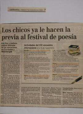 Los chicos ya le hacen la previa al festival de poesía