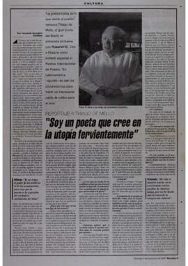 "Soy un poeta que cree en la utopía fervientemente"