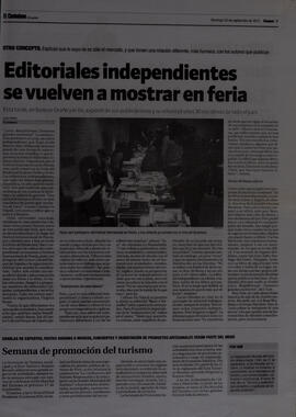 Editoriales independientes se vuelven a mostrar en feria