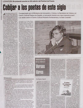 Cobijar a los poetas de este siglo