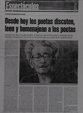 Desde hoy los poetas discuten, leen y homenajean a los poetas