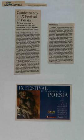 Comienza hoy el IX Festival de Poesía