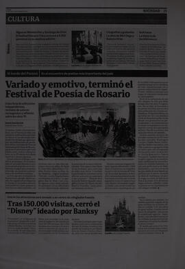 Variado y emotivo, terminó el Festival de Poesía de Rosario