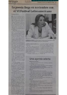 La poesía llega en noviembre con el VI Festival Latinoamericano