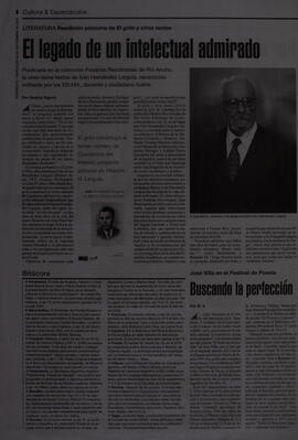 Buscando la perfección. José Villa en el Festival de Poesía