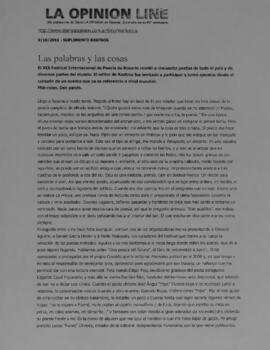 Las palabras y las cosas